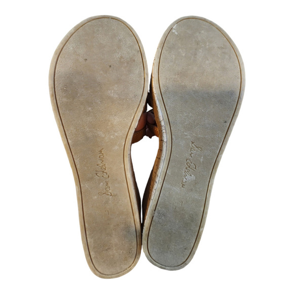 Sam Edelman Regis Slide Sandal brown cork wedge womens sz 9 leather upper - Picture 8 of 15